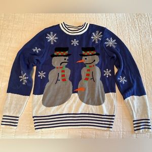 EUC Tipsy Elves Men’s Snowman Sweater size XL